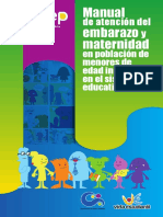 Manual de Atencion Del Embarazo y Maternidad en Poblacion de Menores de Edad Insertas en El Proceso Educativo