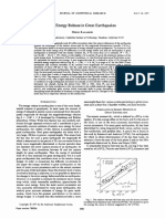 I"c - (S - N KM 2) : The Energy Release in Great Earthquakes