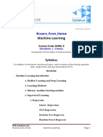 Syllabus - Learn - From - Home - Machine Learning