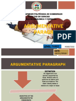 Argumentative Paragraph: Escuela Superior Politécnica de Chimborazo Facultad de Ciencias Escuela de Bioquimica Y Farmacia