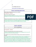 Teacher: Jaida Vandunk Grade: 1 Grade Ccss Standard:: Stage 3: Analyzing/Reflecting