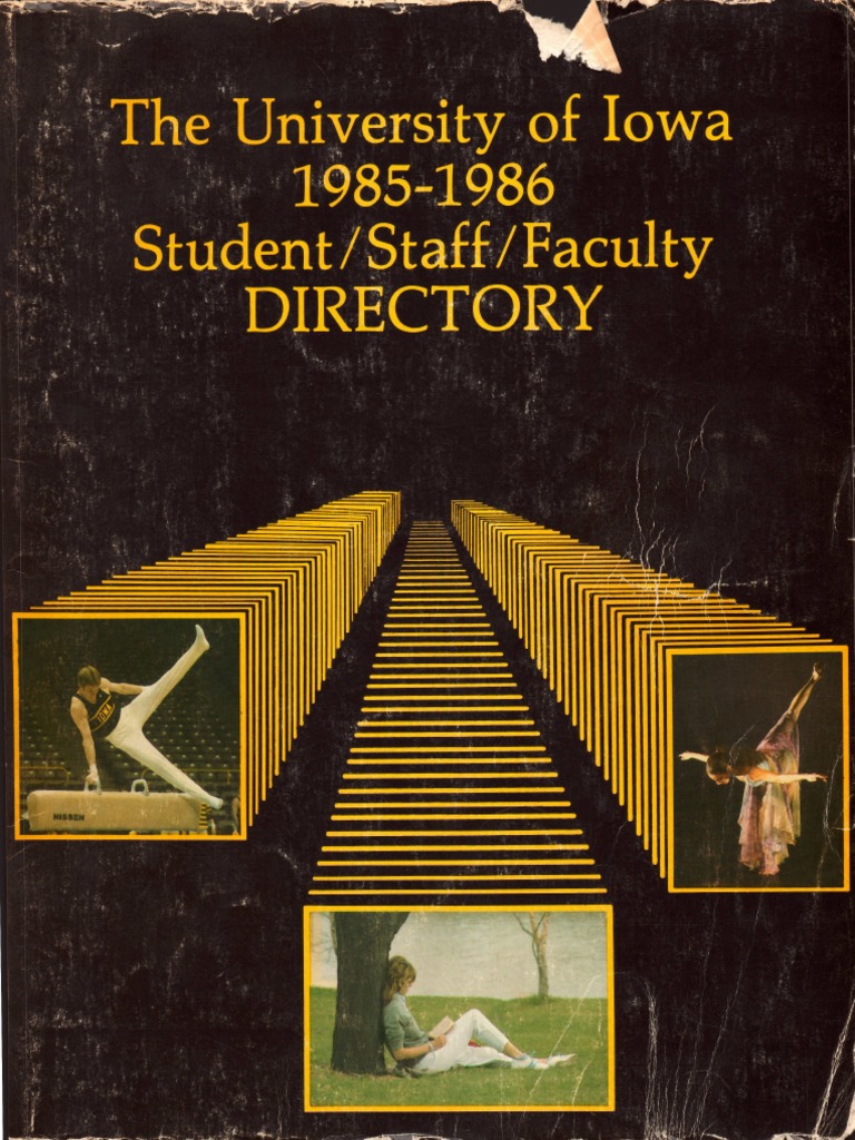 University of Iowa Student, Faculty, and Staff Directory 1985-1986 PDF Telephone Numbering Plan Emergency pic