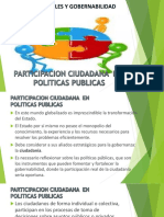 PARTICIPACION CIUDADANA EN POLITICAS PUBLICAS Presentacion
