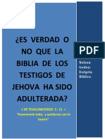 Adulterada o no? La Biblia de los Testigos de Jehová bajo análisis