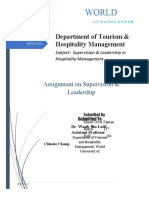 World University: Department of Tourism & Hospitality Management