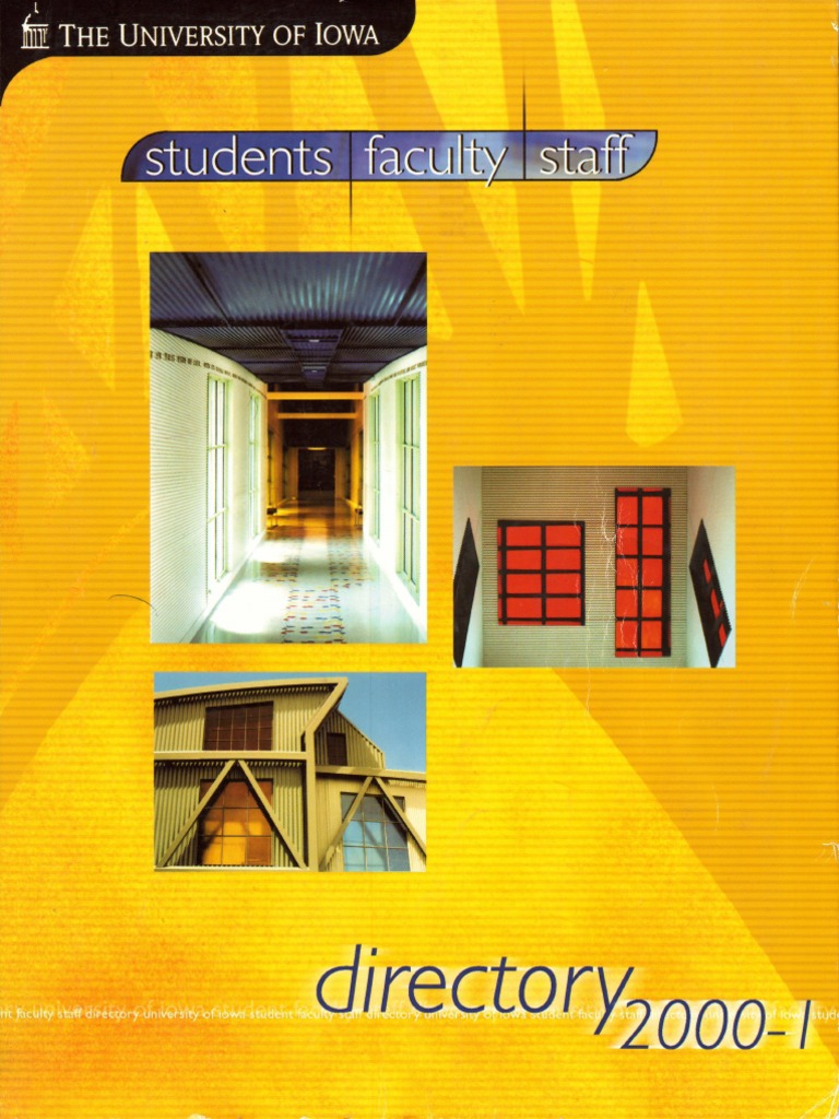 University of Iowa Student, Faculty, and Staff Directory 20002001