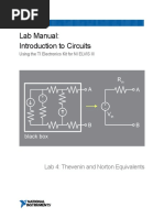 Lab Manual: Introduction To Circuits: Lab 4: Thevenin and Norton Equivalents