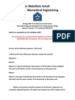 Biology Mid Term Electronic Examination, by Ayhan AbdulAizi Ismail