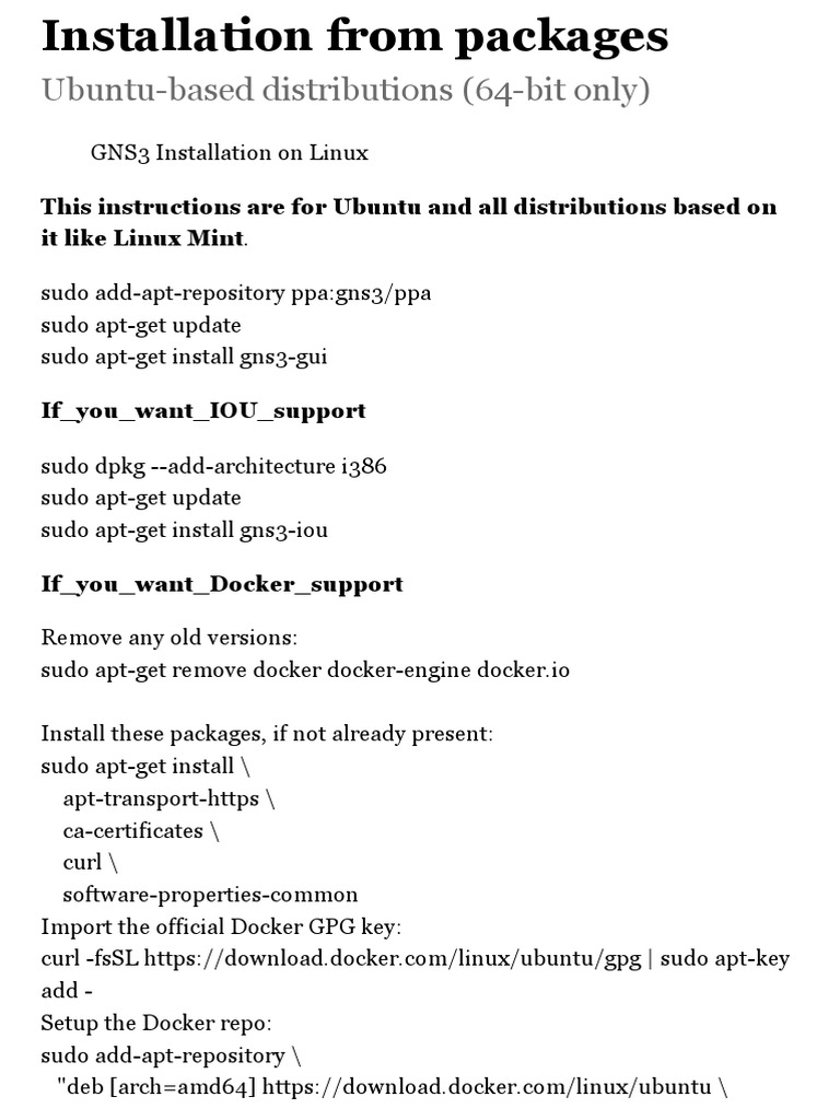 Installation On Linux - GNS3 | PDF | Fedora (Operating System) | Free  Software Projects