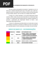 PROJETO DE UM MEDIDOR DE RADIAÇÃO ULTRAVIOLETA