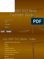 July 2007 D/O Skills Facilitator Guide