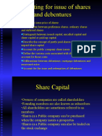 Accounting For Issue of Shares and Debentures