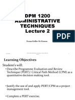 DPM 1200 Lecture 2 Pert Cpm-Forecasting 2020