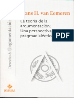 Argumentic. La Teoria de La Argumentacion. Una Perspectiva Pragmadialectica. Frans H. Van Eemeren.