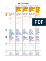 Revised After Care Schedule Winter 2020