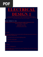 Electrical Design 1: Wiring Calculations For Single Family Dwelling Unit Single Family Dwelling