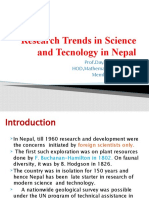 Research Trends in Science and Technology in Nepal