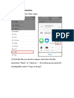 Help Documentation: 1. Import Files From Other Apps