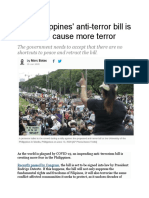 Anti Terrorism Bill Opinion