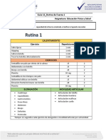 Guía 12 - Rutina de Fuerza 1 Curso: I - II - IV Medios Asignatura: Educación Física y Salud