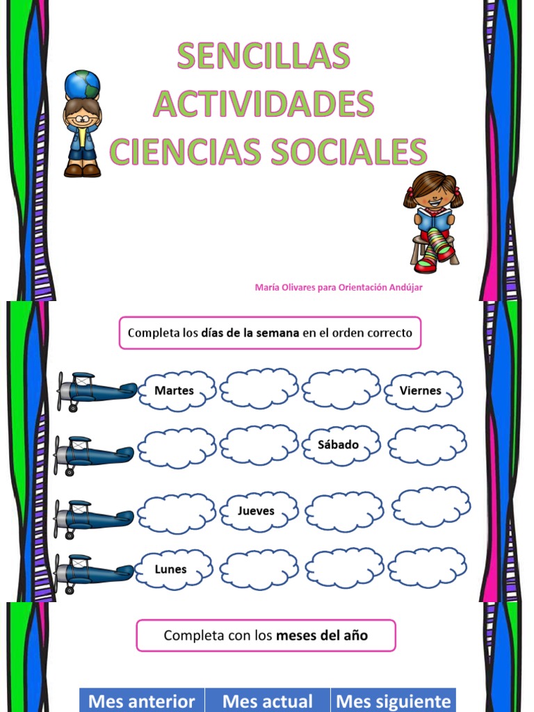 Conjunto de Actividades para Trabajar Los Días de La Semana El ...