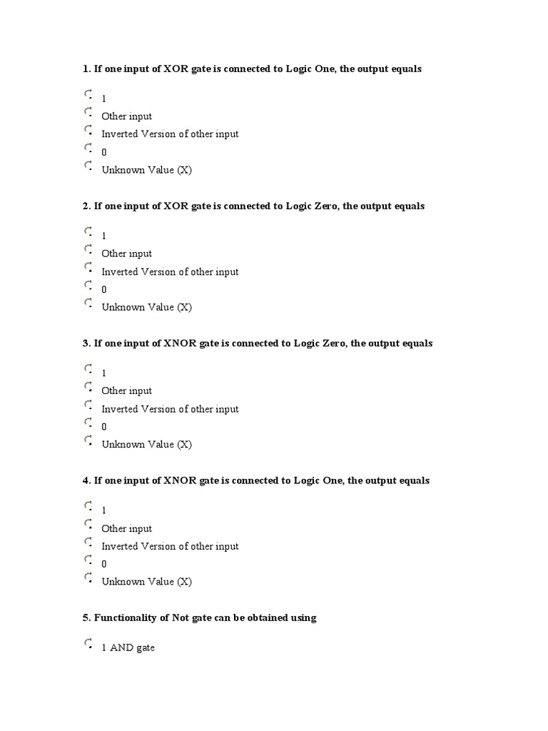 VLSI Interview Questions 1 PDF Logic Gate Digital Electronics