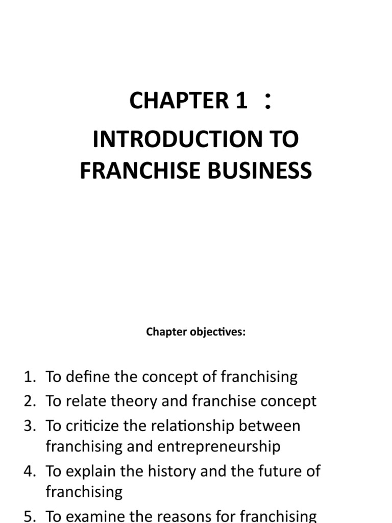 Introduction To Franchise Business | Download Free PDF | Franchising ...