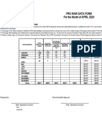 Pro Raw Data Form For The Month of APRIL 2020: RDF 1/4: Fire Prevention Management Program