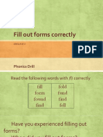 Fill Out Forms Correctly: English V