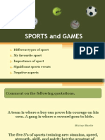 SPORTS AND GAMES AROUND THE WORLD