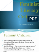 Feminist Literary Criticism: Silang Extension