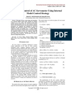 Position Control of AC Servomotor Using Internal Model Control Strategy