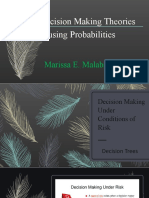 3.decision Making Theories Using Probabilities: Marissa E. Malabanan