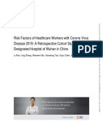 Risk Factors of Healthcare Workers With Corona Virus Disease 2019: A Retrospective Cohort Study in A Designated Hospital of Wuhan in China