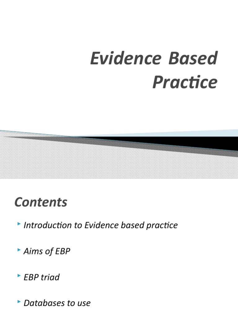Understanding Evidence-Based Practice | PDF | Evidence Based Medicine ...