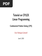 Tutorial On CPLEX Linear Programming: Combinatorial Problem Solving (CPS)