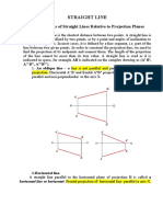 Straight Line: Positions of Straight Lines Relative To Projection Planes