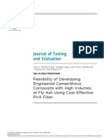 Astmheilongjiang - Feasibility of Developing ECC With HVFA Using Cost Effective PVA Fiber