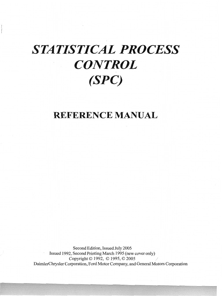 AIAG Statistical Process Control SPC 2nd PDF | PDF | Data Analysis ...