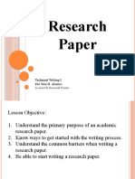 Research Paper: Technical Writing I Pee Wee H. Abanco