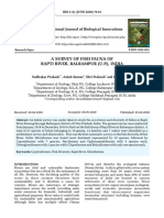 A Survey of Fish Fauna of Rapti River, Balrampur (U.p.), India