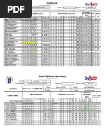 Class Record: Region Division School Name School Id School Year