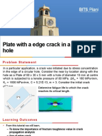 Plate With A Edge Crack in A Circular Hole: BITS Pilani