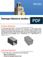 Damage Tolerance Studies On Frame: BITS Pilani