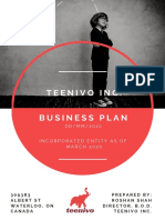 Teenivo Inc. Business Plan 2020