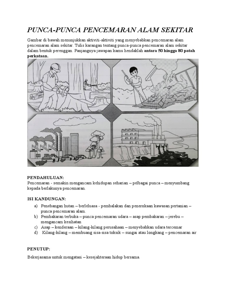 Punca-Punca Pencemaran Alam  PDF