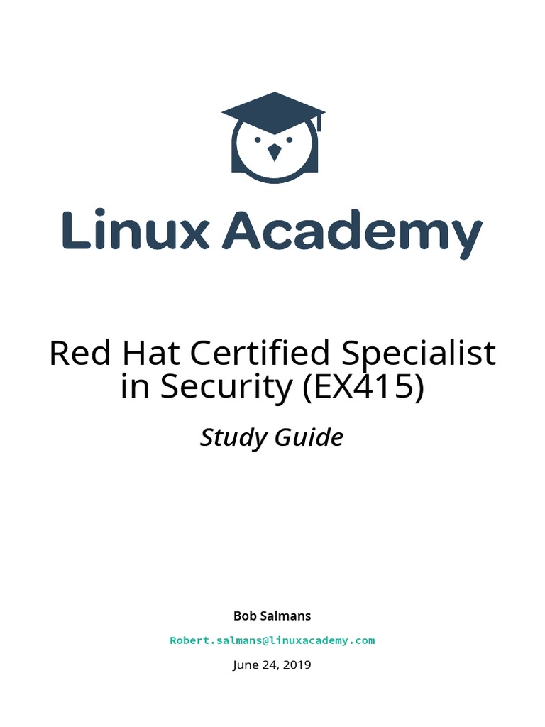 Red Hat Certified Specialist in Security (EX415) : Study Guide | PDF ...