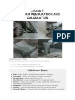 Lesson 3: Perform Mensuration and Calculation: Definition of Terms