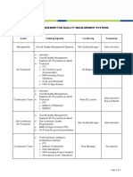 Quality Management Training Programme