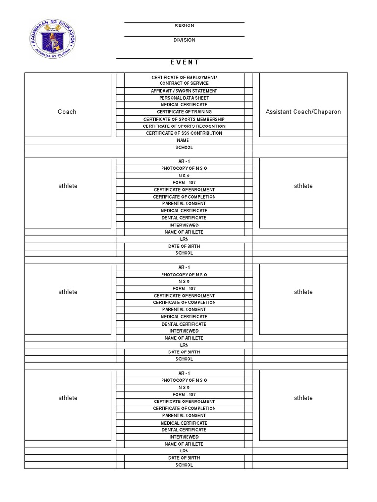 Gallery Of Athletes Pdf